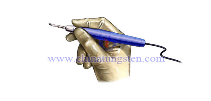 医療用高周波電気ナイフに適用されるタングステン針