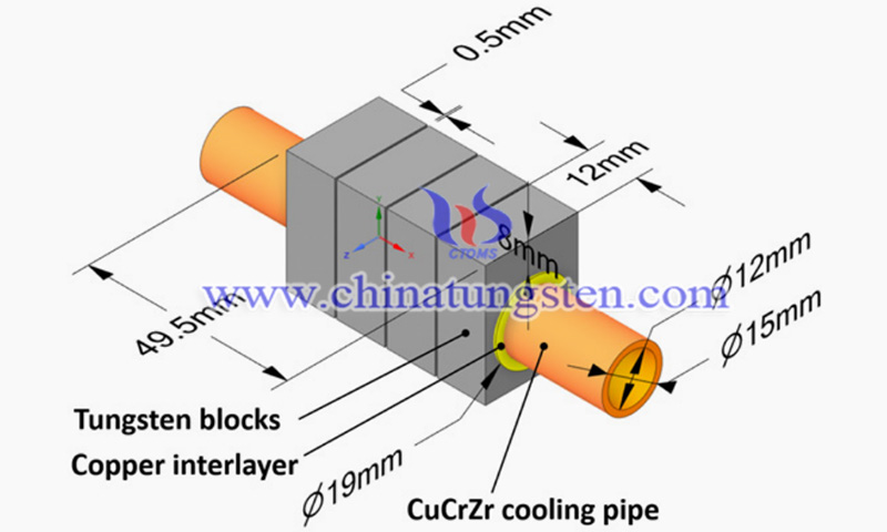 A schematic drawing with the relevant dimensions of the sample image