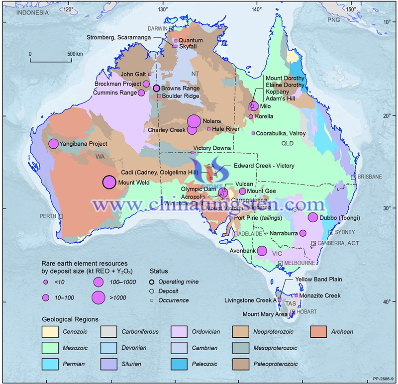 Australian rare earths deposits as at 31 December 2018 image