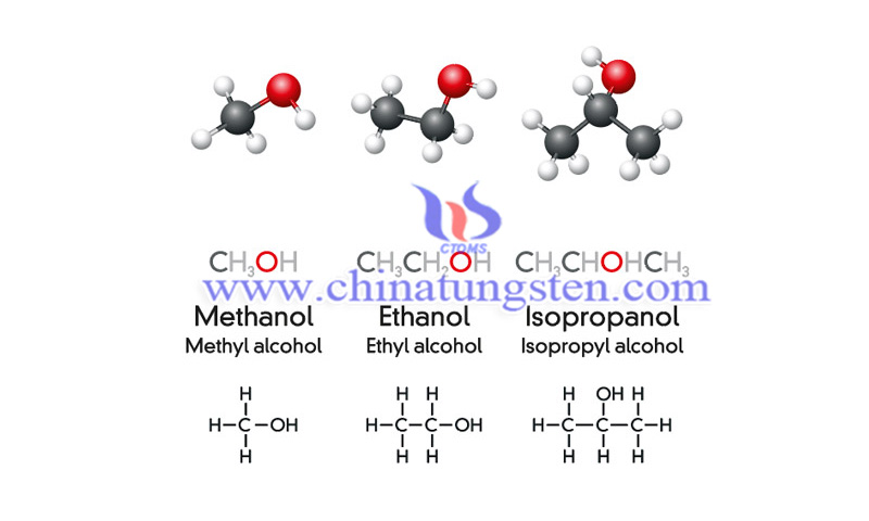 乙醇和甲醇及异丙醇的原子结构图片