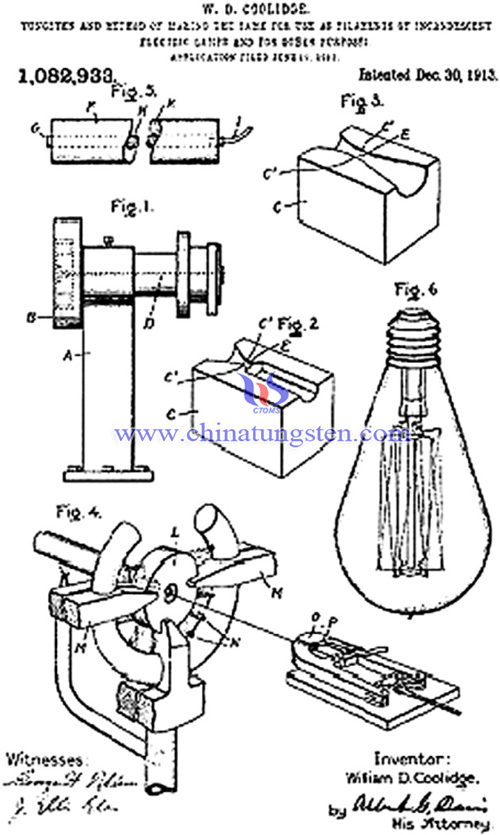 Drawings of the Coolidge patent image