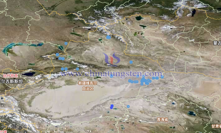 新疆主要钨矿资源分布图