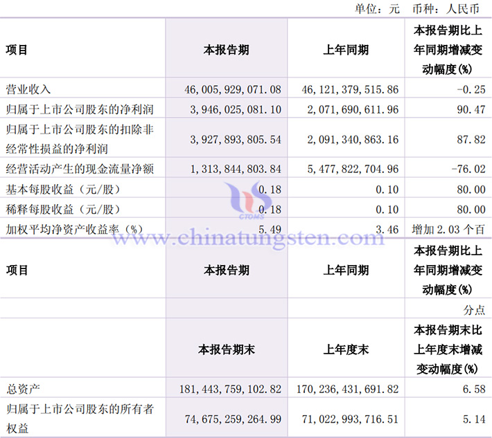 洛阳钼业2025年第一季度业绩图片