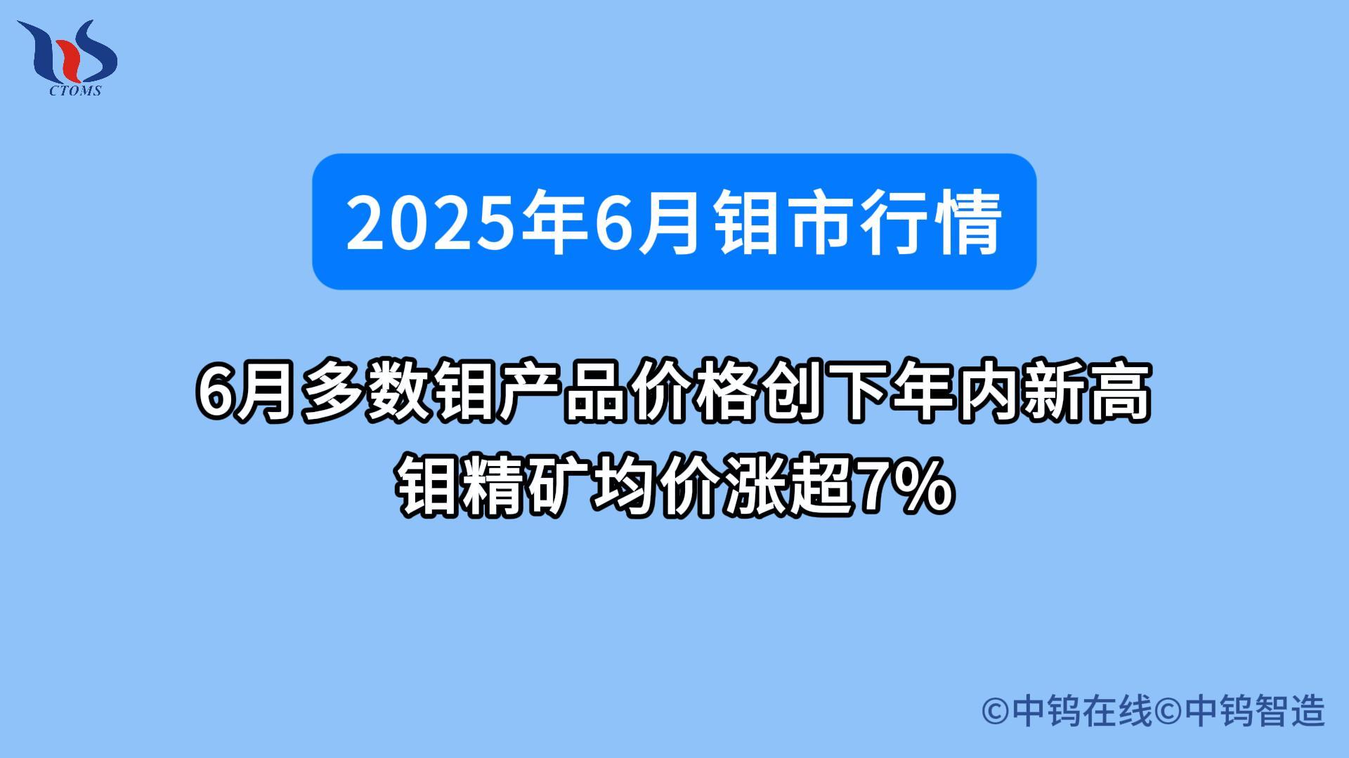 6月鉬價如何 6月鉬價如何
