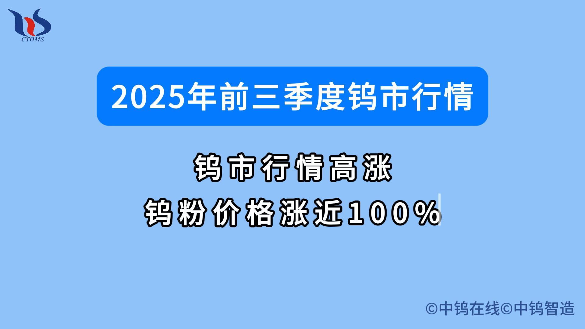 2025年前三季度钨市行情如何 2025年前三季度钨市行情如何