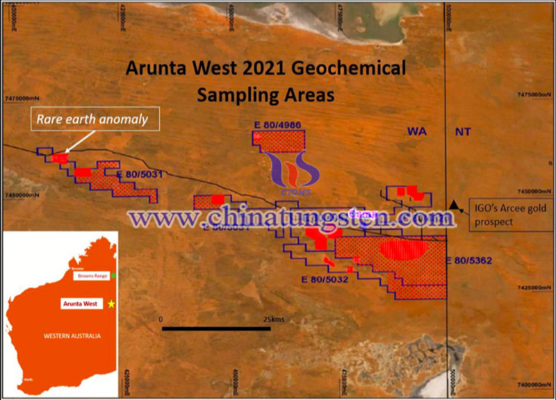 Norwest公司在阿伦塔西区发现重要的稀土异常图片