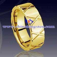 Tungsten gold ring