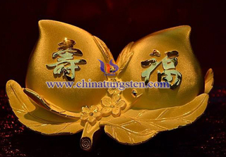钨合金镀金寿辰礼品图片